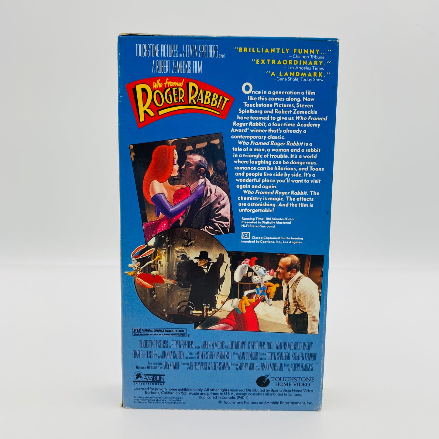 Who Framed Roger Rabbit VHS tape (1989) Touchstone Home Video