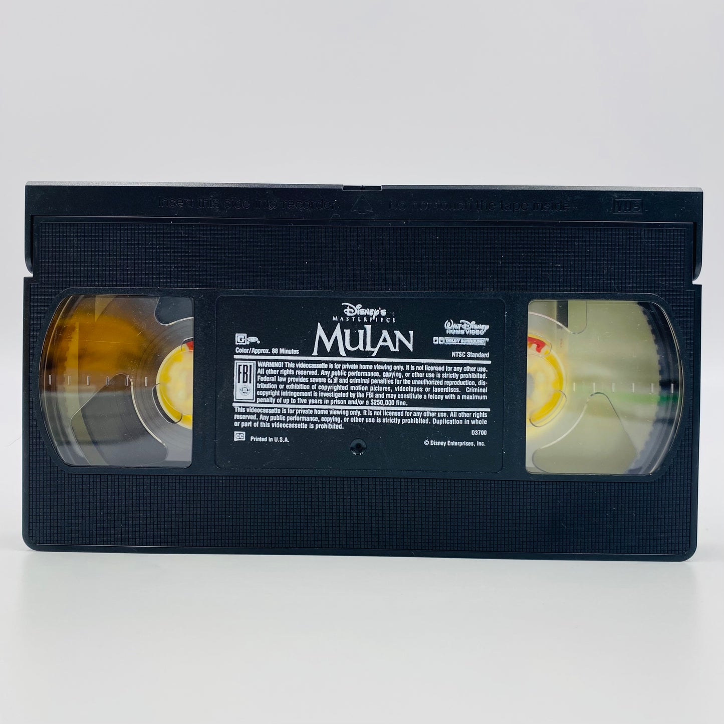 Mulan Masterpiece Collection VHS tape (1999) Walt Disney Home Video