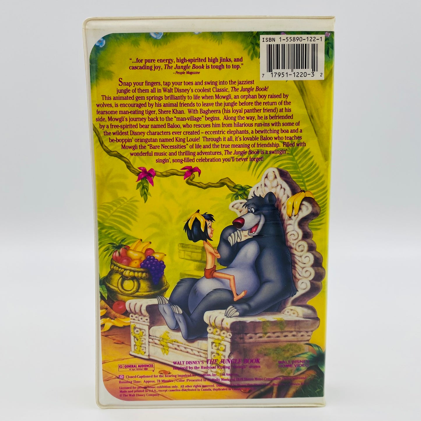 The Jungle Book Black Diamond VHS tape (1991) Walt Disney Home Video