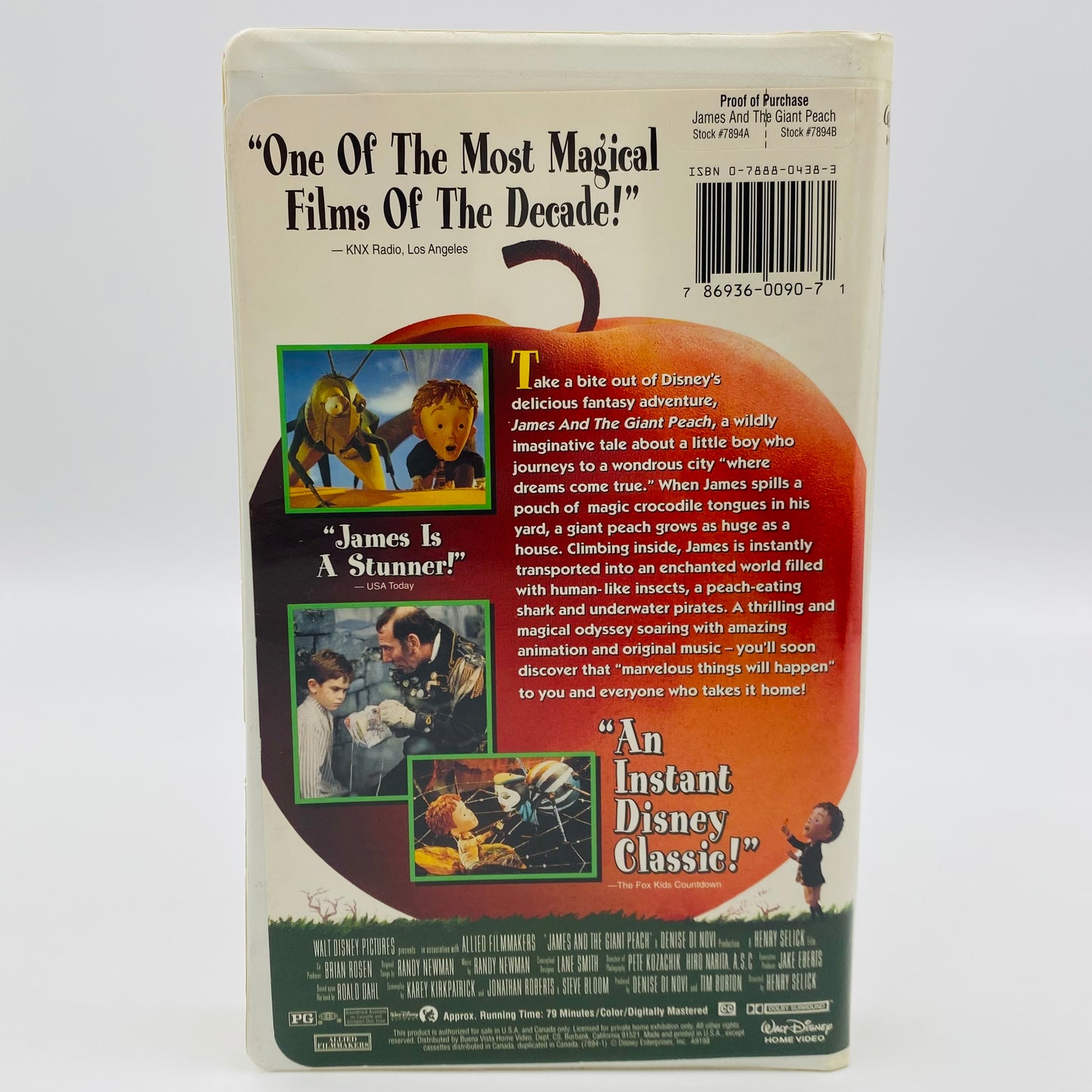 James and the Giant Peach VHS tape (1996) Walt Disney Home Video