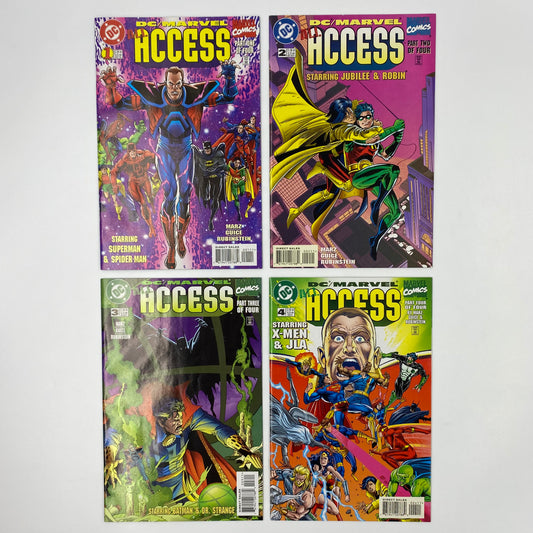 DC Marvel All Access #1-4 (1996-1997) DC & Marvel (FN+, FN, FN, FN+)
