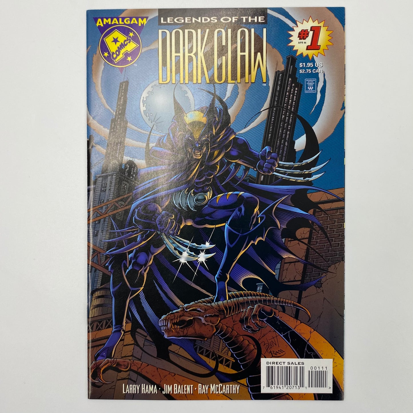 Amalgam Legends of the Dark Claw #1 (1997) DC & Marvel (FN+) BONUS: Amalgam Trading Cards promo card