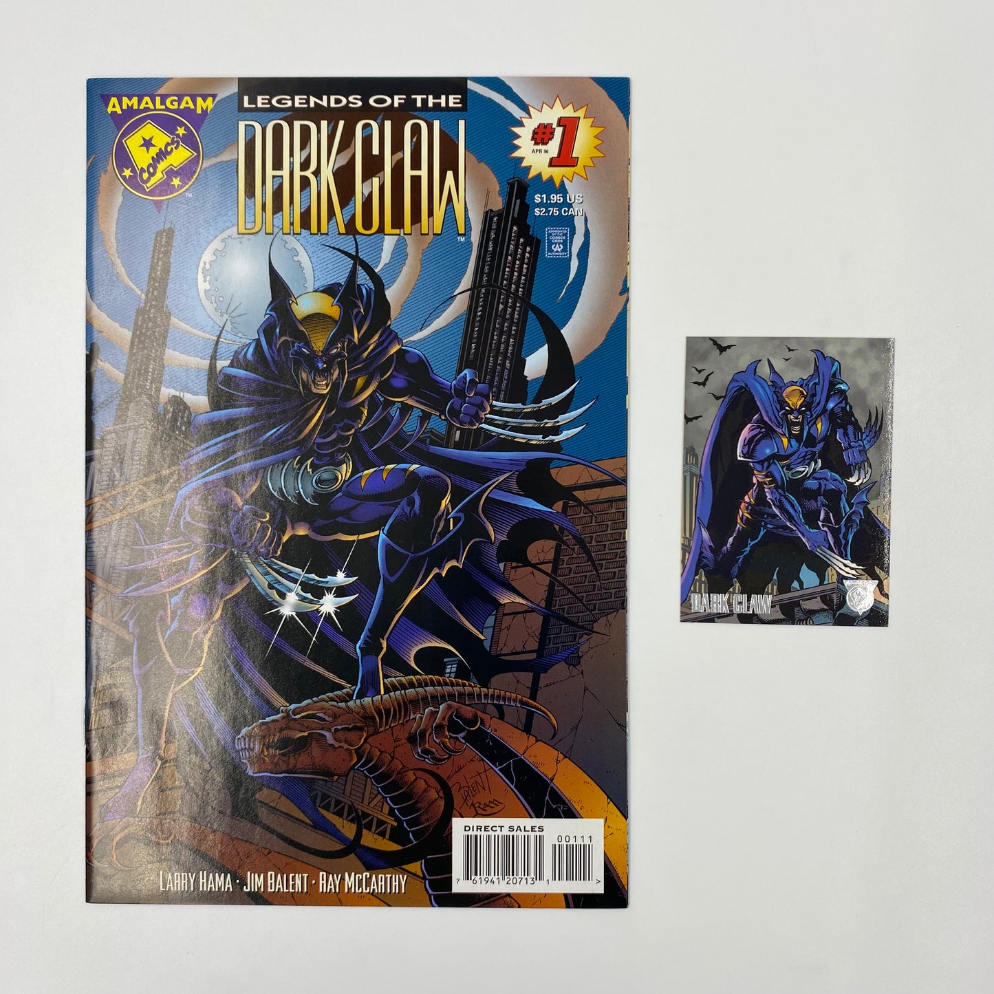 Amalgam Legends of the Dark Claw #1 (1997) DC & Marvel (FN+) BONUS: Amalgam Trading Cards promo card