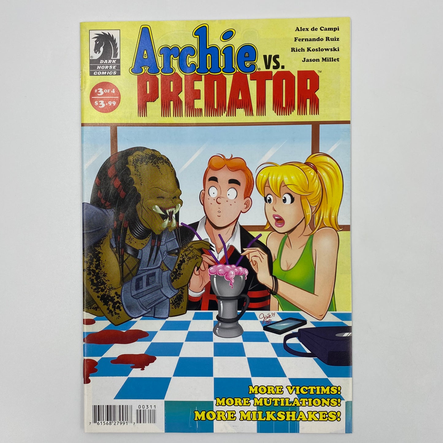 Archie VS Predator #1-4 (2015) Dark Horse (FN-, VF-, FN, FN-)