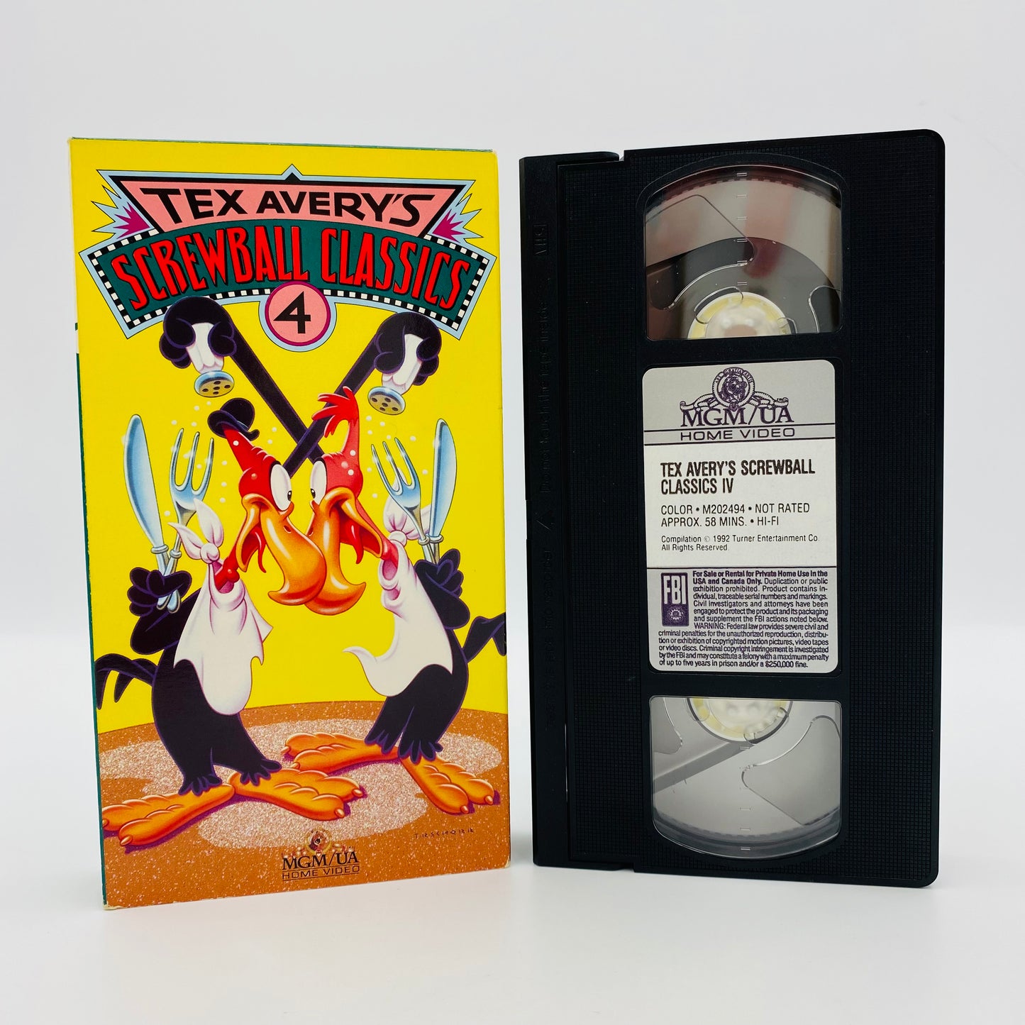 Tex Avery’s Screwball Classics volumes 1-4 VHS tapes (1988, 1989, 1991,  1992) MGM/UA Home Video