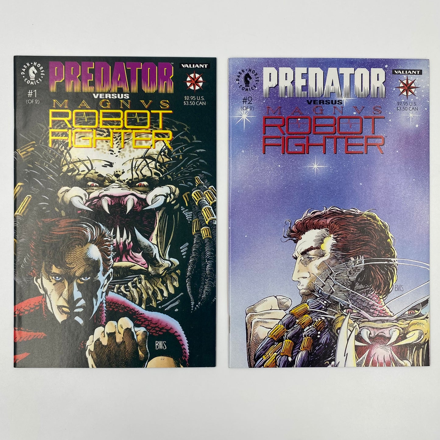 Predator VS Magnus Robot Fighter #1-2 (1992) Dark Horse & Valiant (FN+)