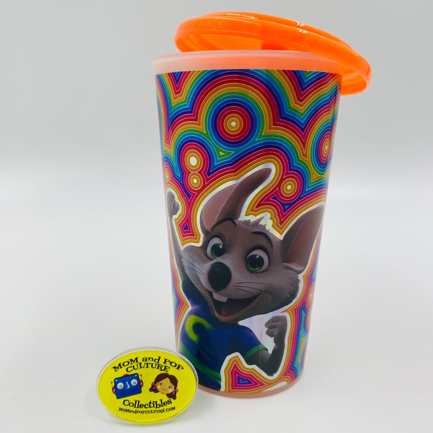 Chuck E Cheese 12oz plastic cup with lid (2019) CEC Entertainment