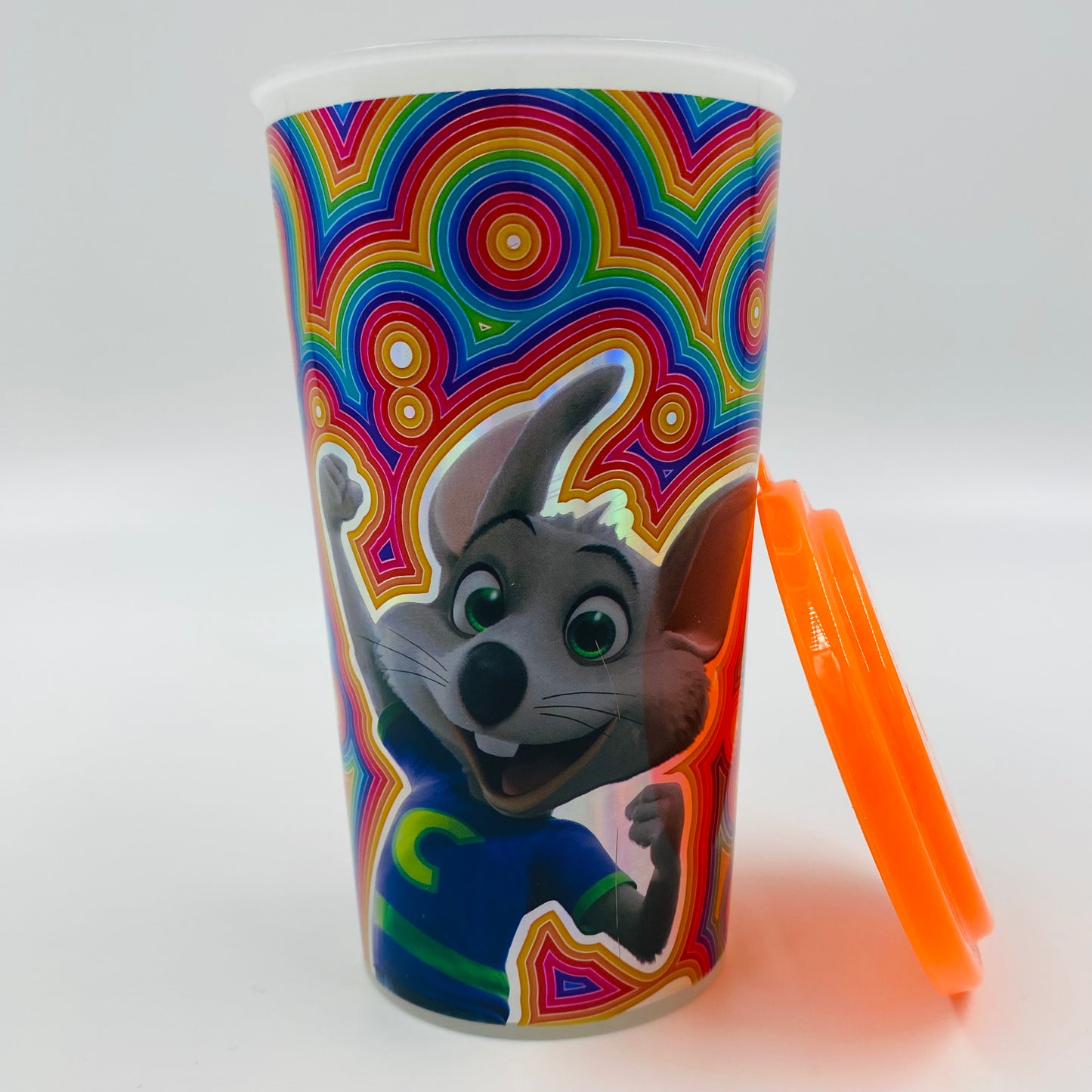 Chuck E Cheese 12oz plastic cup with lid (2019) CEC Entertainment