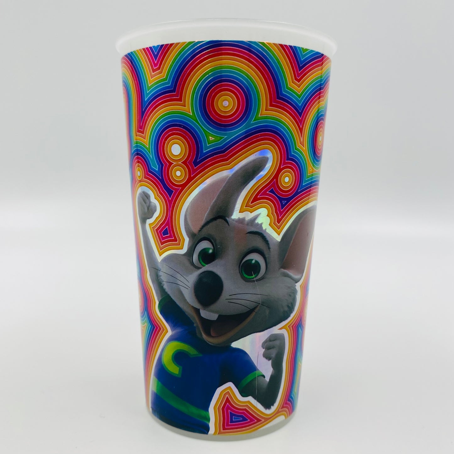 Chuck E Cheese 12oz plastic cup with lid (2019) CEC Entertainment