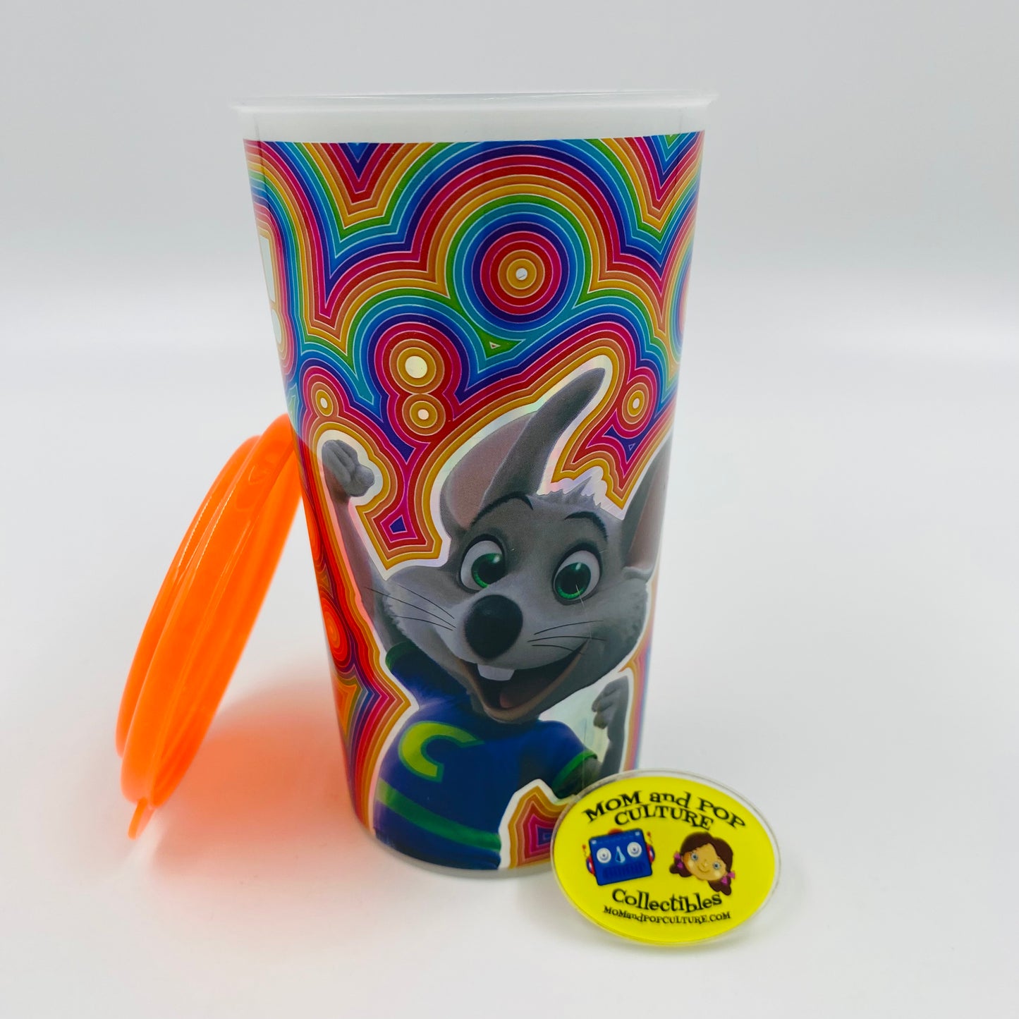 Chuck E Cheese 12oz plastic cup with lid (2019) CEC Entertainment