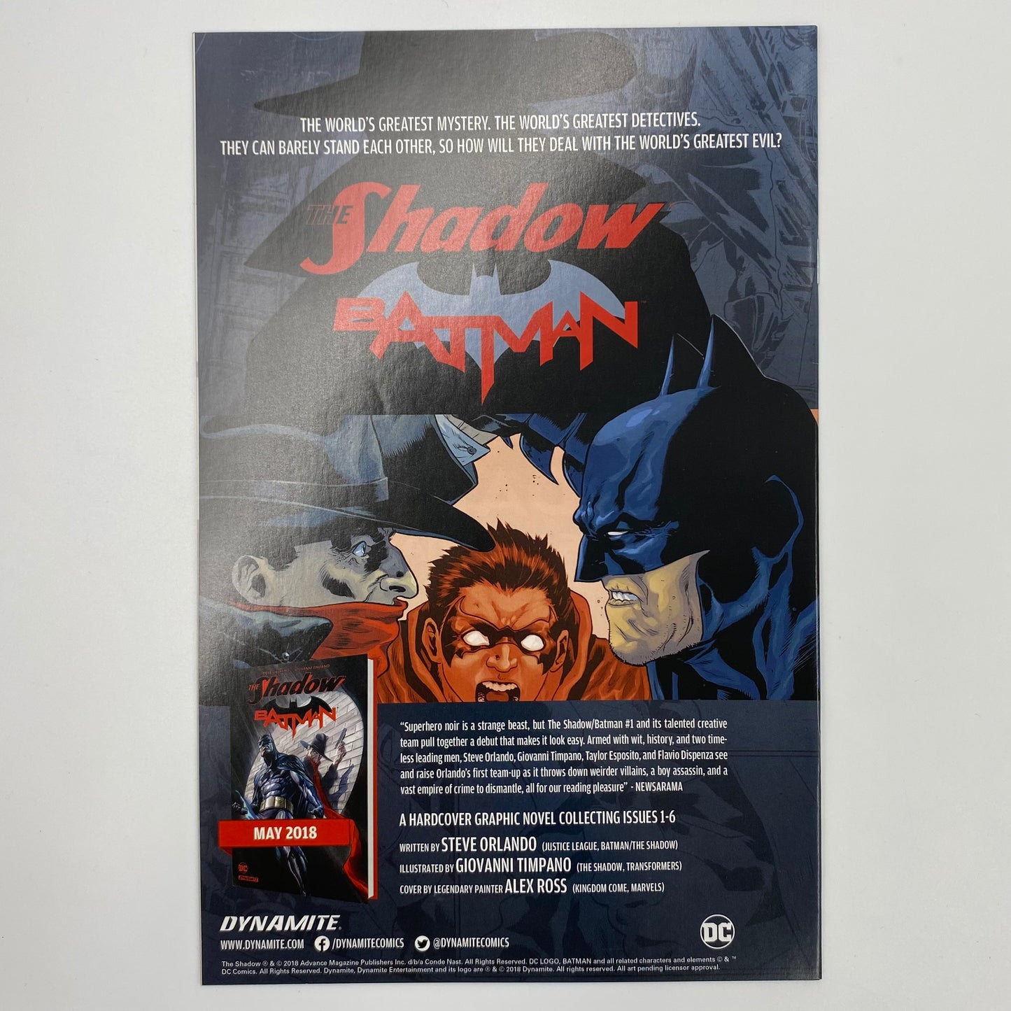 The Shadow Batman #1-6 (2017-2018) Dynamite & DC (FN+, VF, FN+, VF, FN+, )