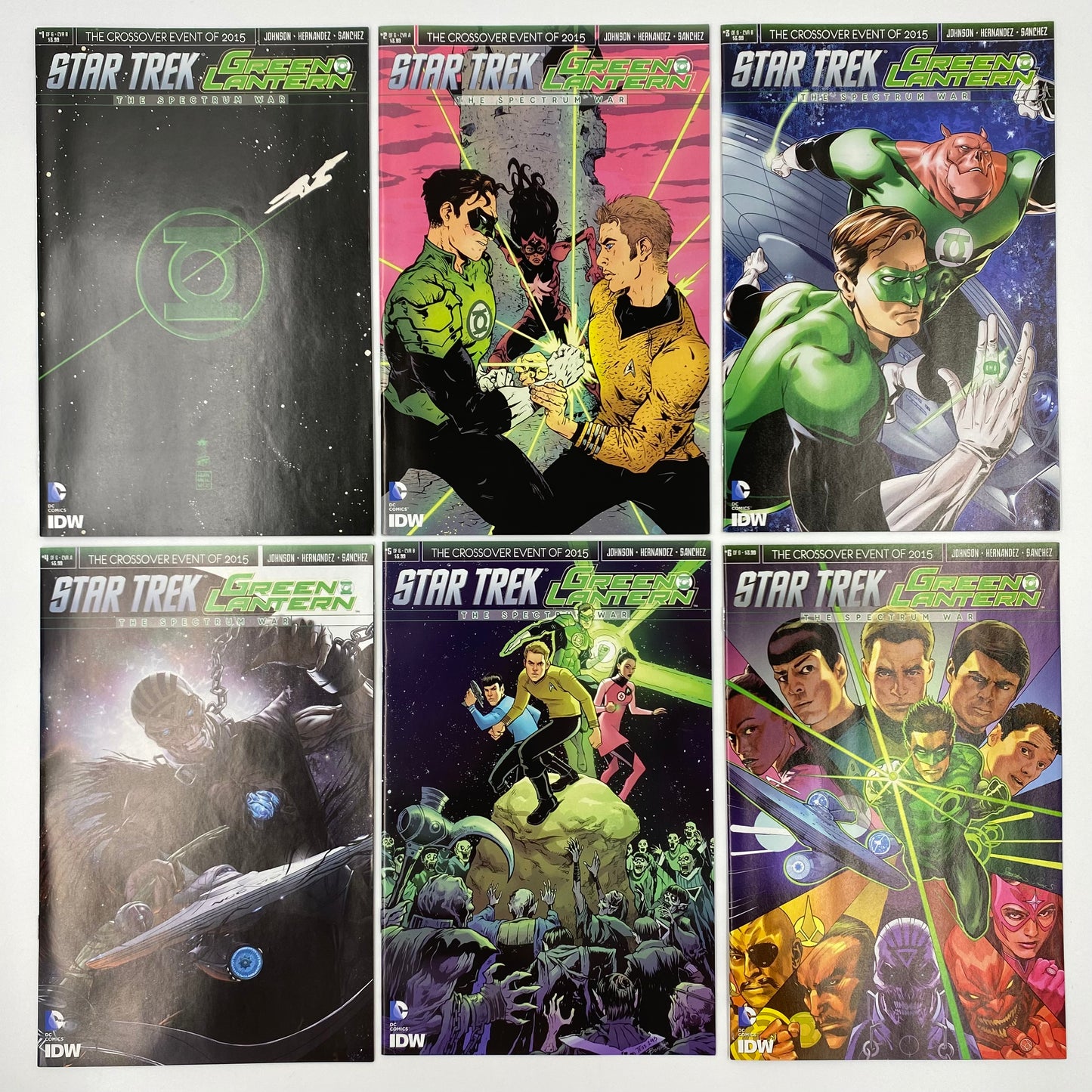 Star Trek Green Lantern The Spectrum War #1-6 (2015) DC & IDW (FN, FN, VF, FN+, FN, FN+)