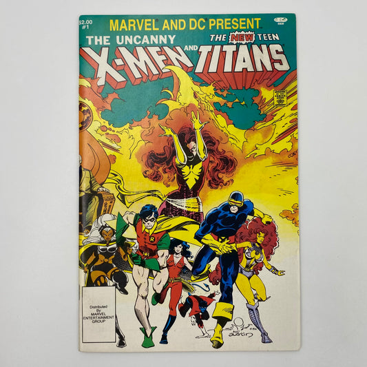 The Uncanny X-Men and The New Teen Titans #1 (1982) Marvel & DC (FN) SIGNED