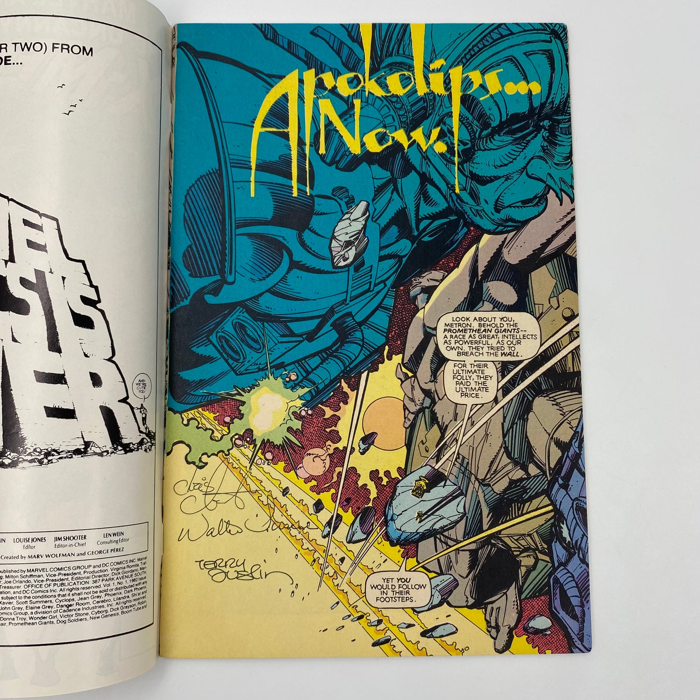 The Uncanny X-Men and The New Teen Titans #1 (1982) Marvel & DC (FN) SIGNED