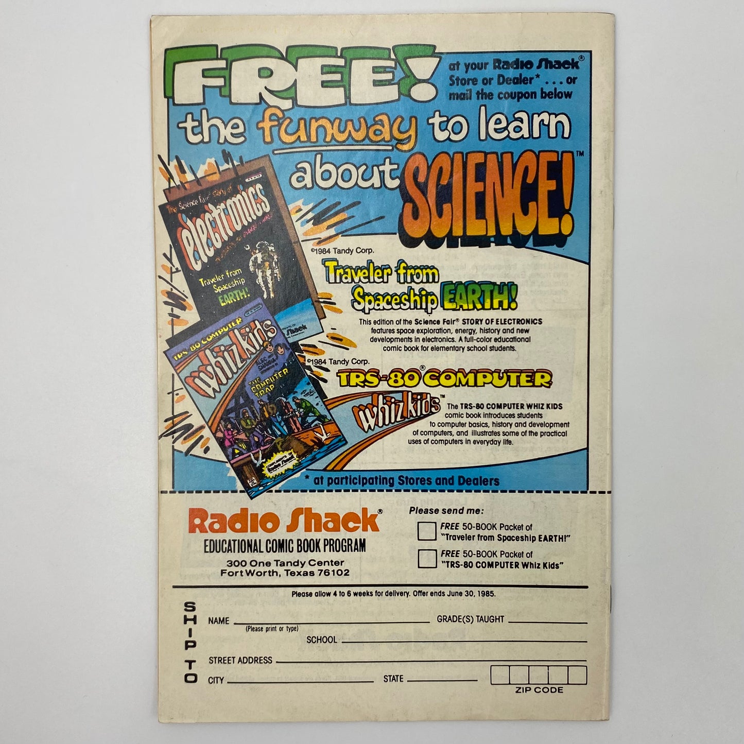 Whiz Kids #4 (1984) Archie & Radio Shack (GD)