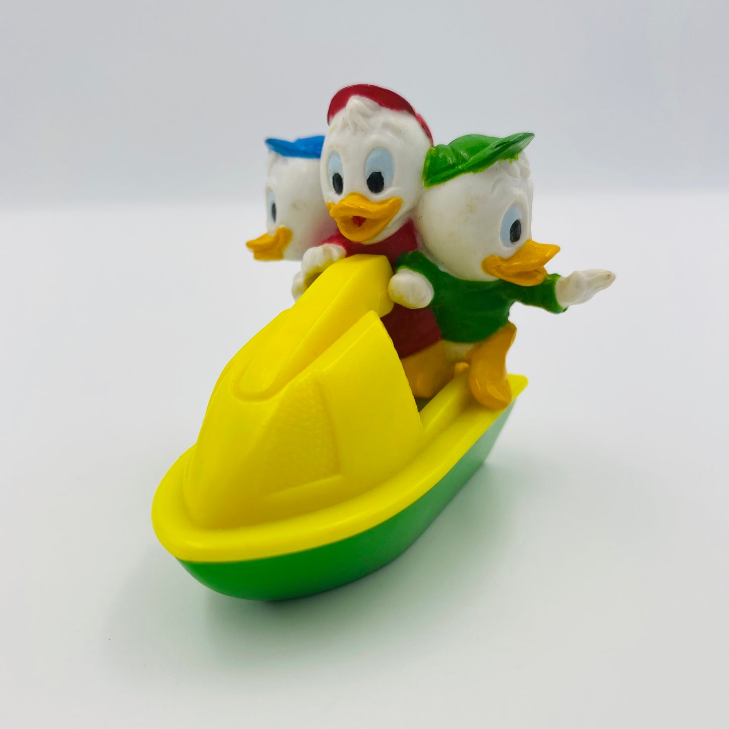 DuckTales Huey Dewey & Louie on Surf Ski (without wheels) McDonald's Happy Meal toy (1988) loose