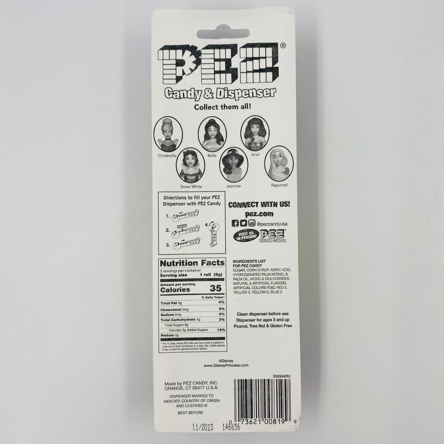 Disney Princess Beauty and the Beast Belle PEZ dispenser (2014) carded 7.5 China