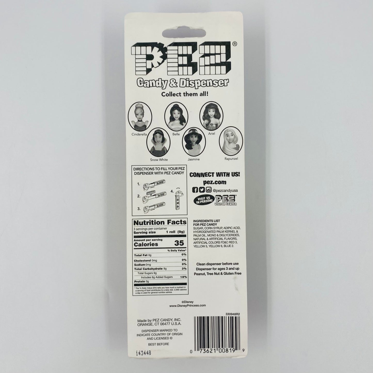 Disney Princess Snow White PEZ dispenser (2013) carded 7.5 China