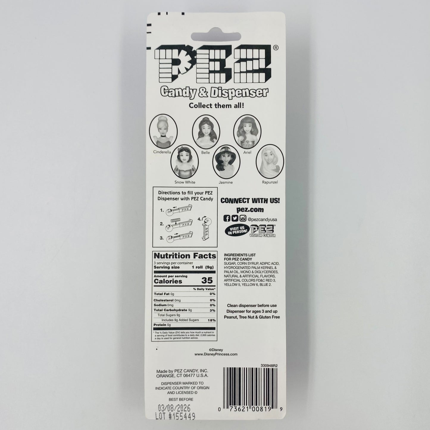 Disney Princess Aladdin Jasmine PEZ dispenser (2019) carded 5.9 China