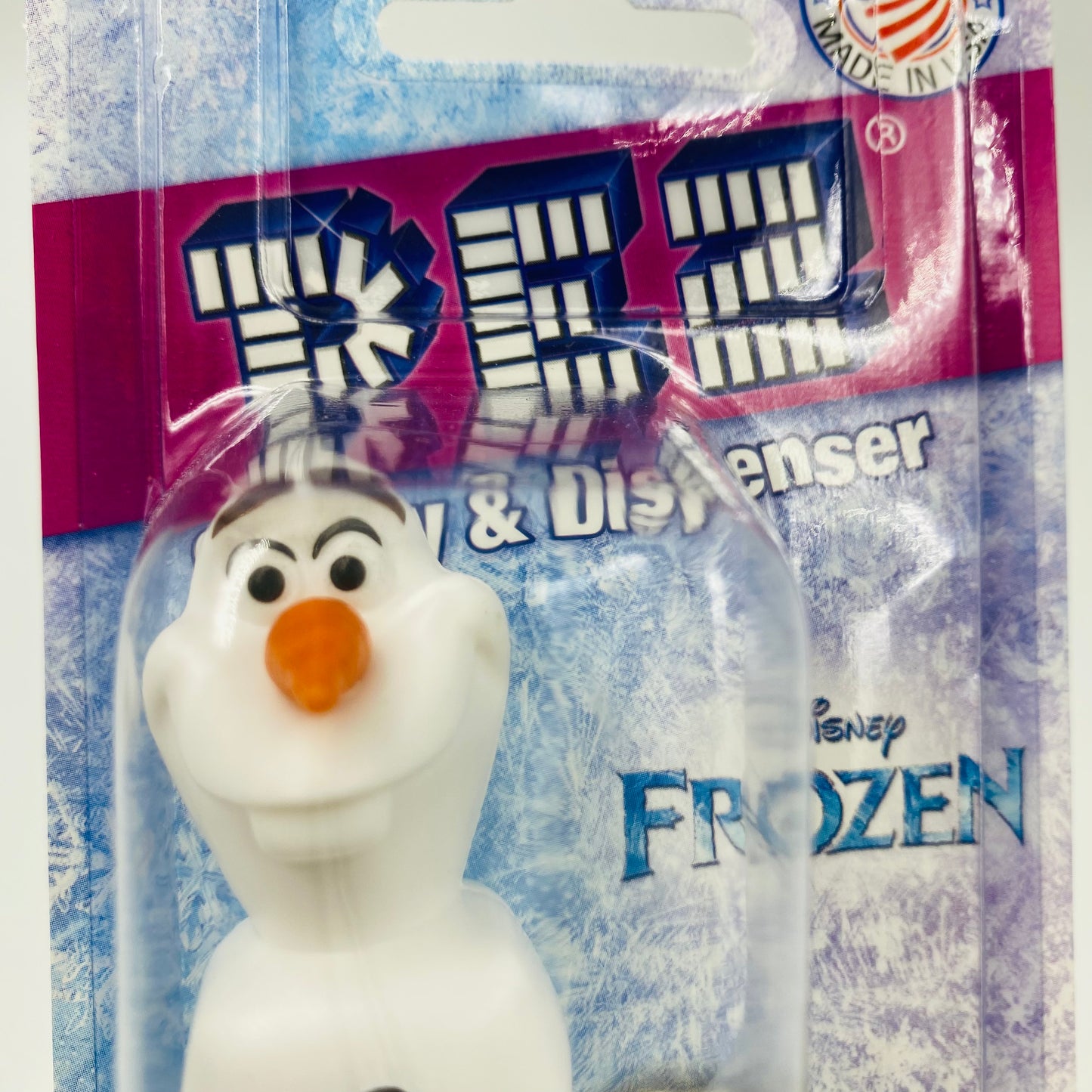 Frozen Olaf PEZ dispenser (2014) carded 7.5 China