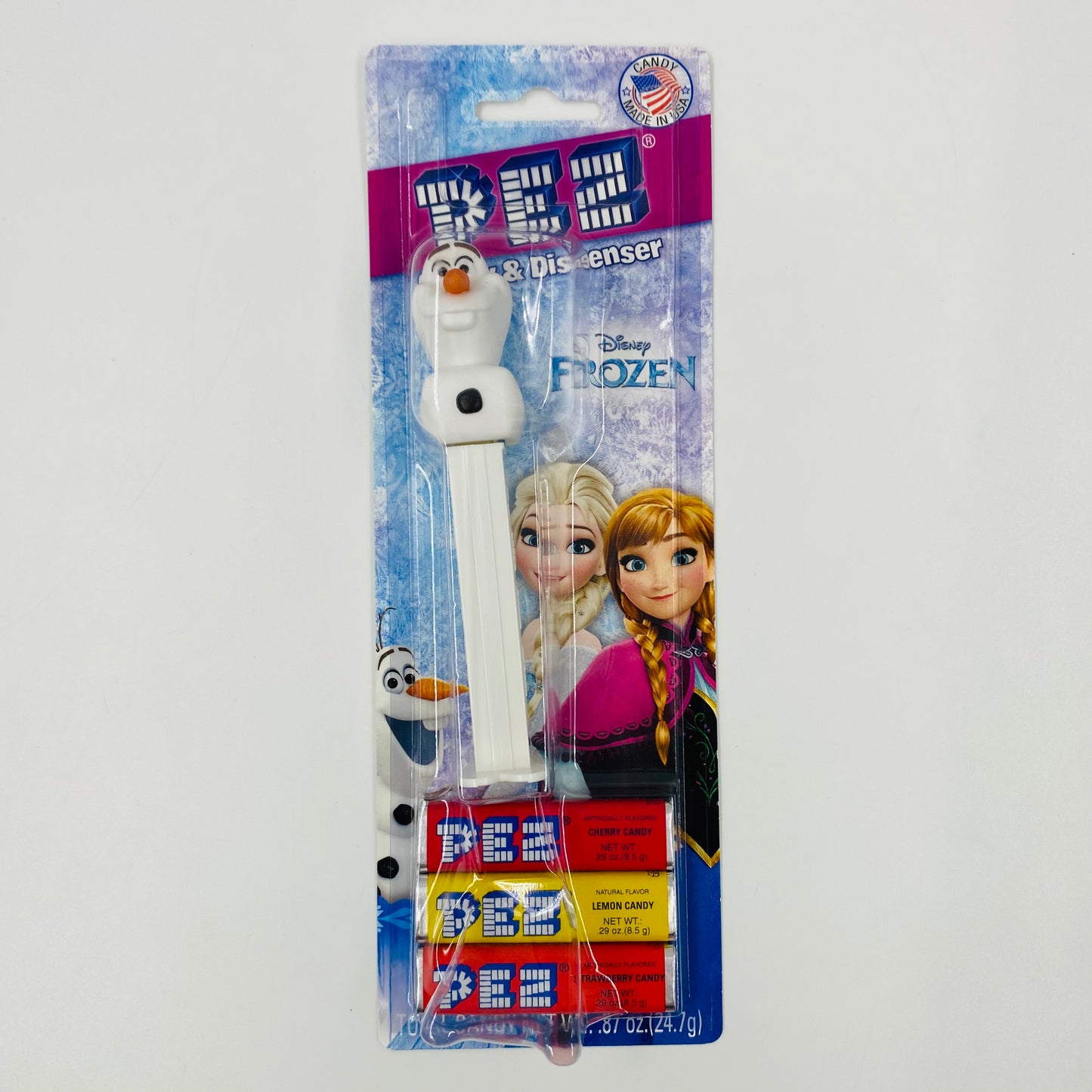 Frozen Olaf PEZ dispenser (2014) carded 7.5 China