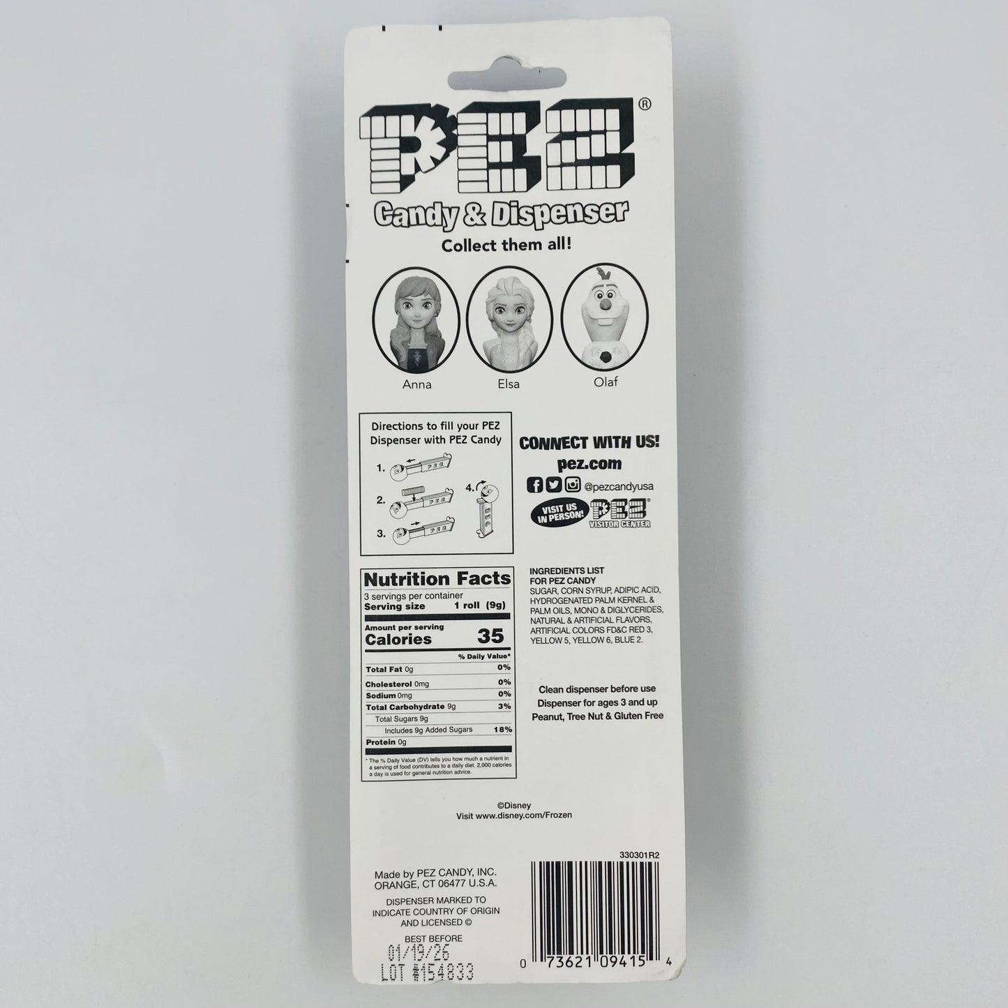 Frozen II Kristoff PEZ dispenser (2019) carded 7.5 China