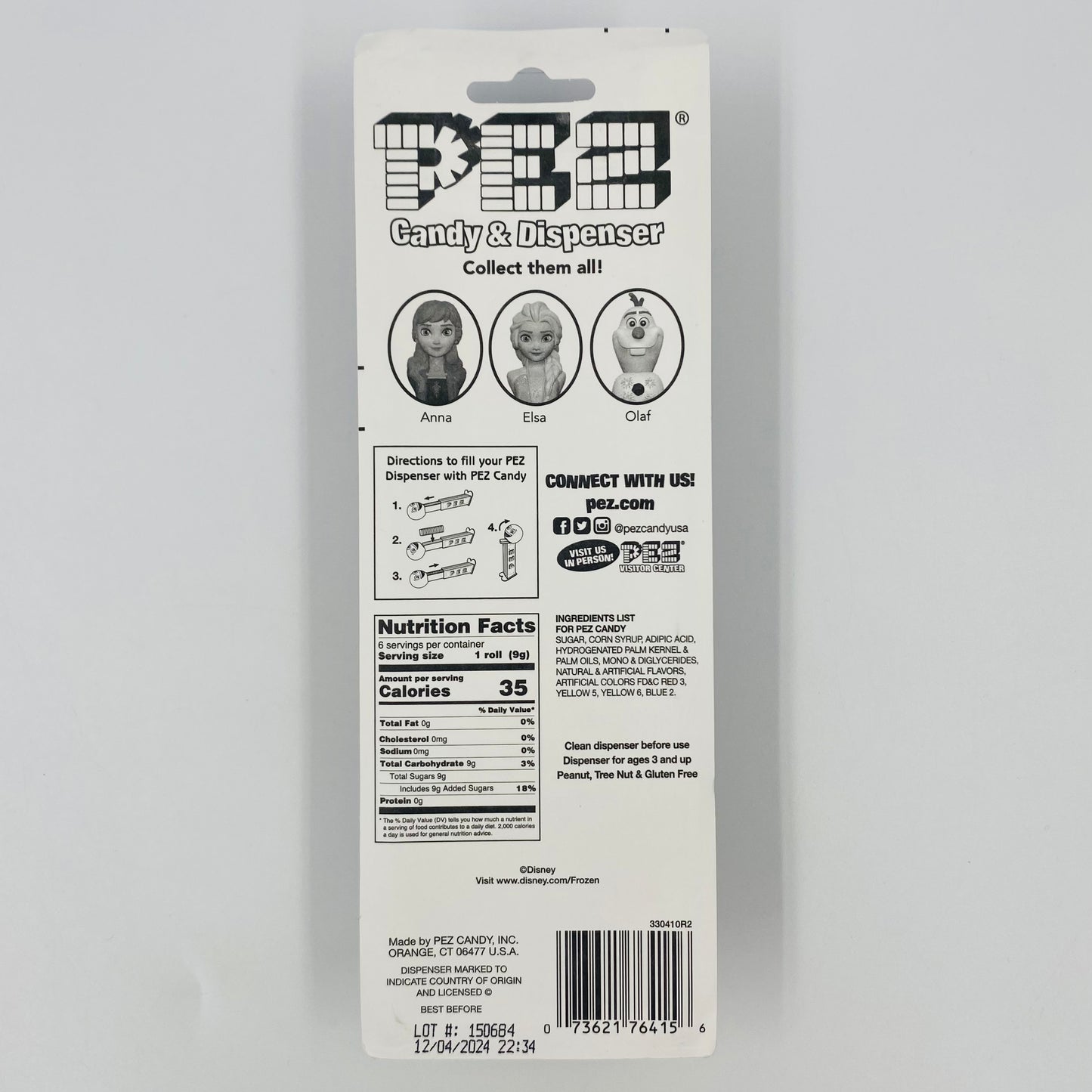 Frozen II Anna PEZ dispenser (2019) carded 7.5 China