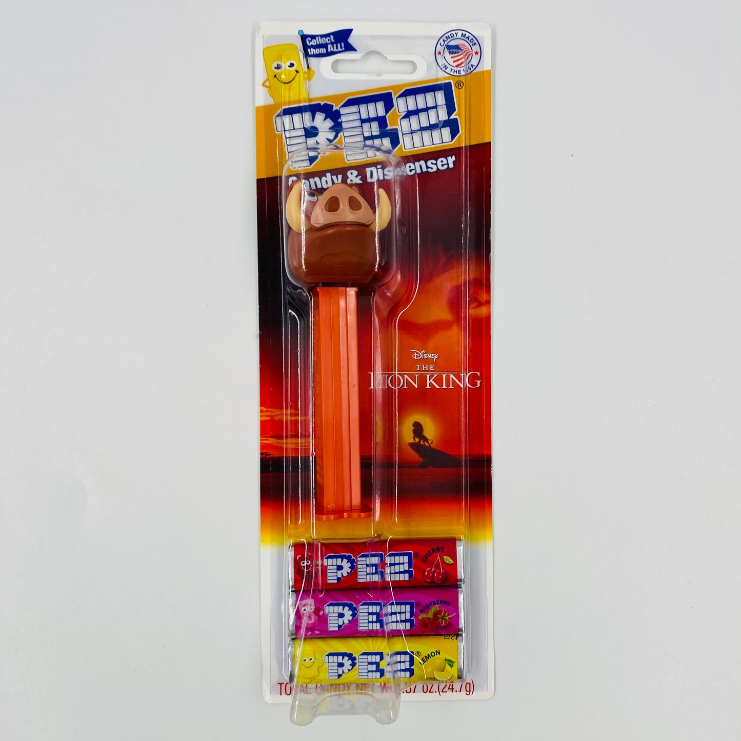 Lion King Pumba PEZ dispenser (2019) carded 7.5 Hungary
