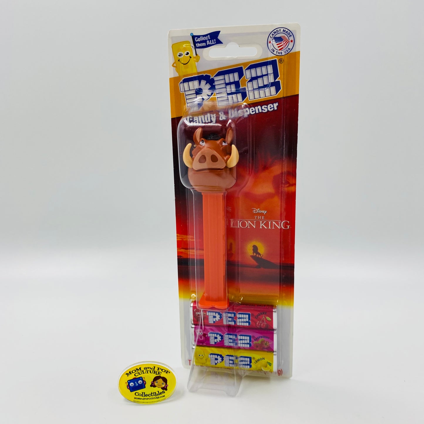 Lion King Pumba PEZ dispenser (2019) carded 7.5 Hungary