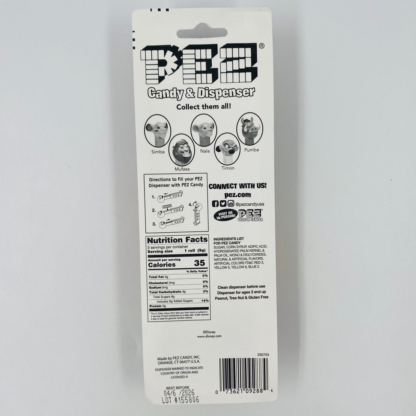 Lion King Nala PEZ dispenser (2019) carded 7.5 Hungary