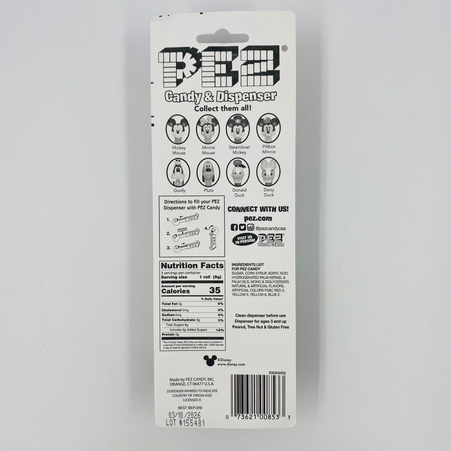 Disney Mickey Mouse & Friends Minnie Mouse (vintage) PEZ dispenser (2020) carded 7.5 Vietnam