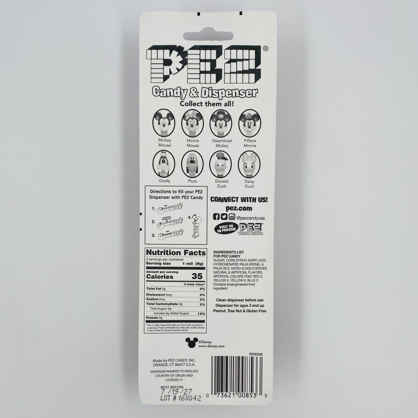 Disney Mickey Mouse & Friends Mickey Mouse PEZ dispenser (2022) carded 7.5 China