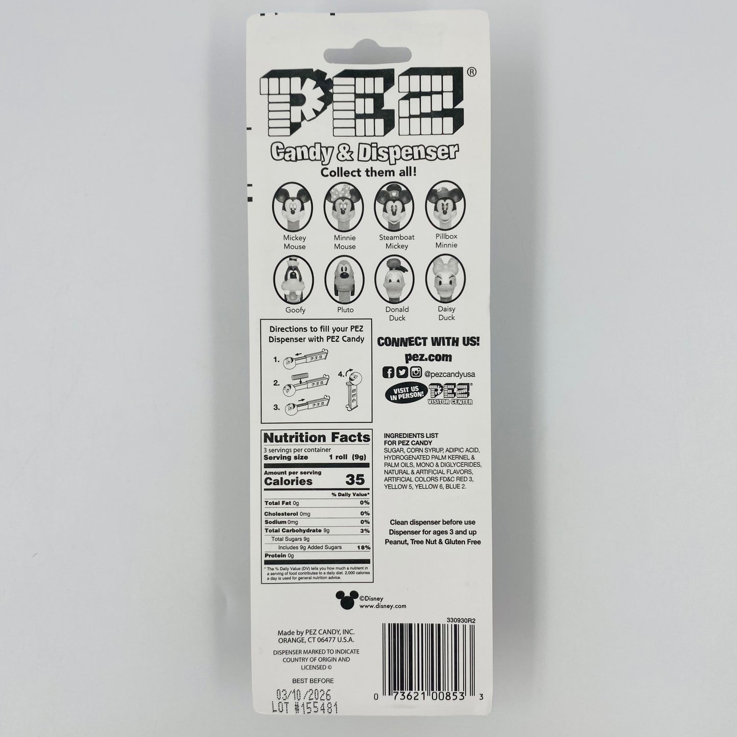 Disney Mickey Mouse & Friends Mickey Mouse PEZ dispenser (2021) carded 7.5 Vietnam