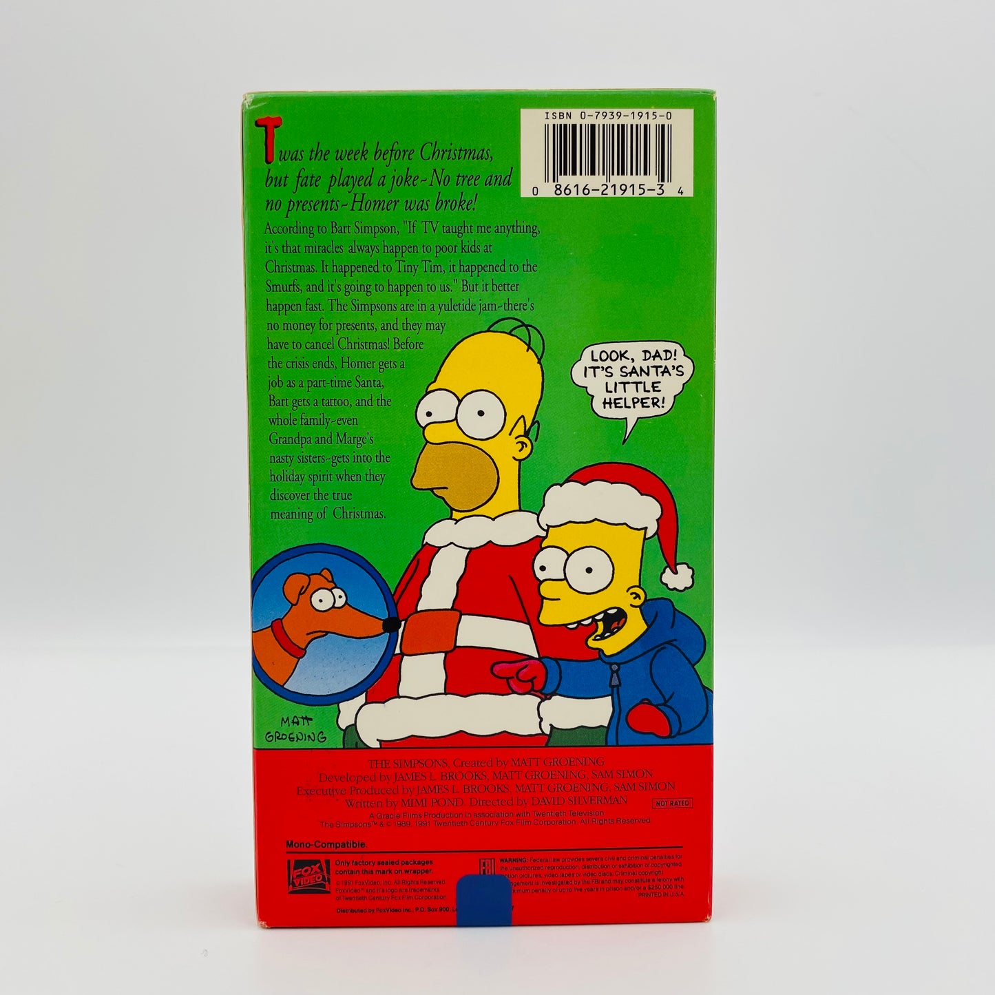 The Simpsons Christmas Special VHS tape (1991) Fox Video