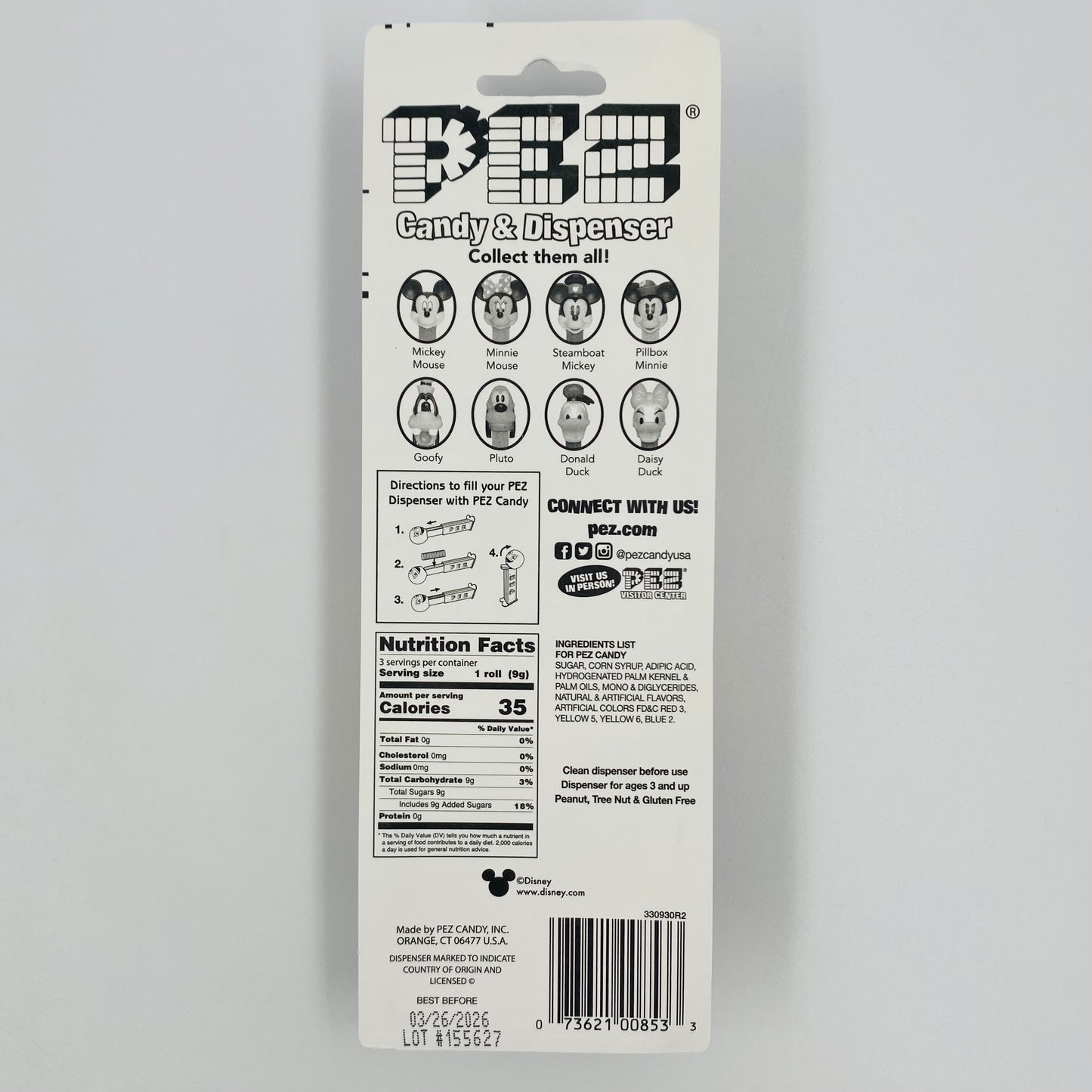 Disney Mickey Mouse & Friends Mickey Mouse PEZ dispenser (2020) carded 7.5 Vietnam