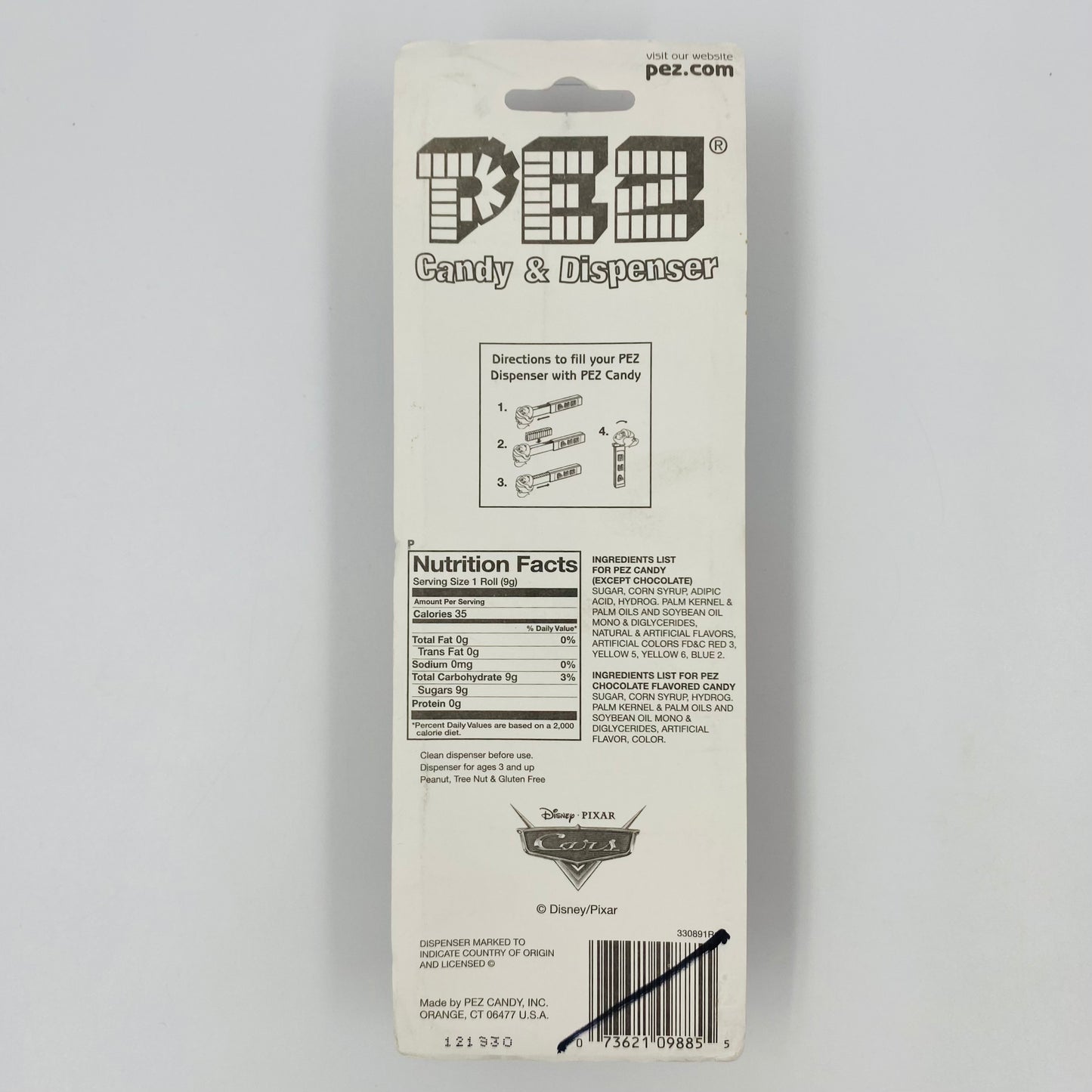 Cars 2 Finn McMissile PEZ dispenser (2011) carded 5.9 China