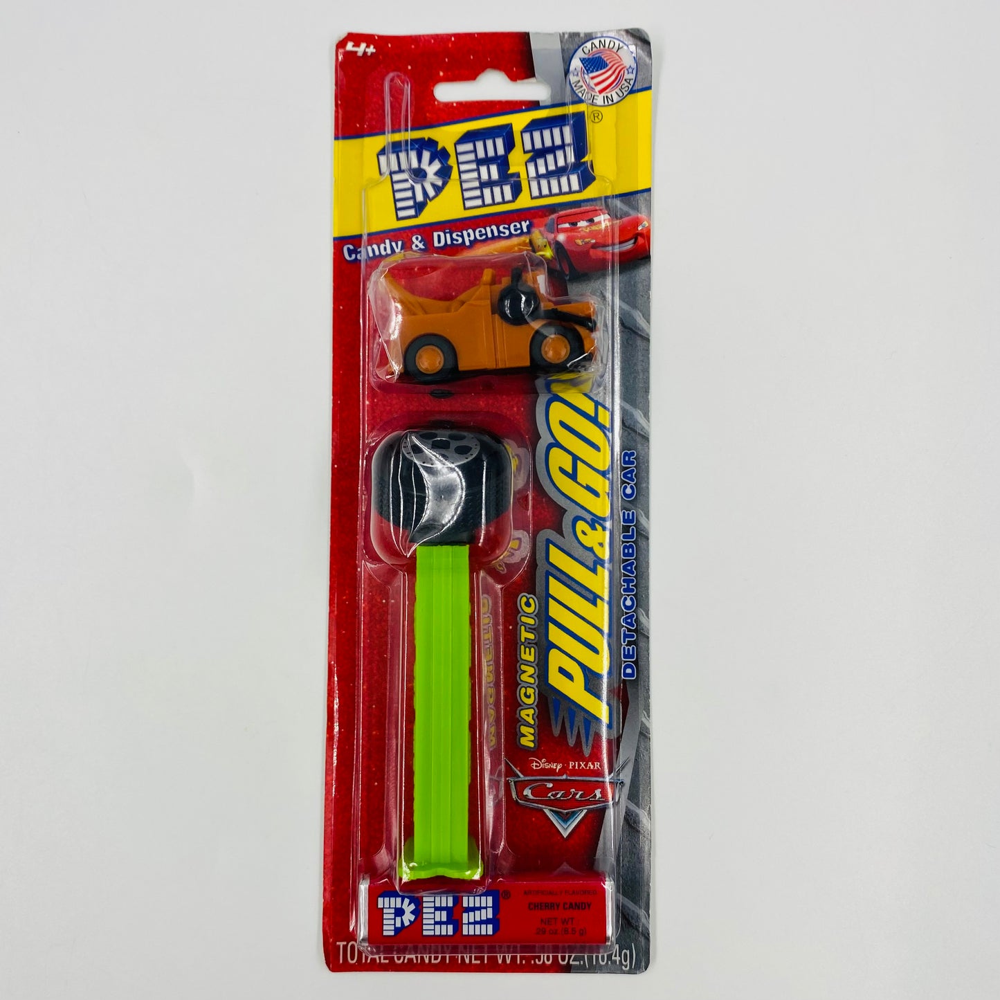 Cars 2 Mater Pull & Go PEZ dispenser (2011) carded 5.9 China