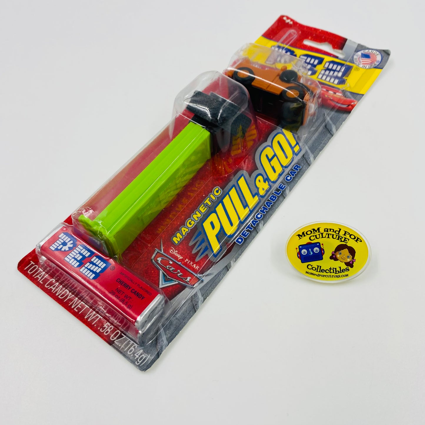 Cars 2 Mater Pull & Go PEZ dispenser (2011) carded 5.9 China