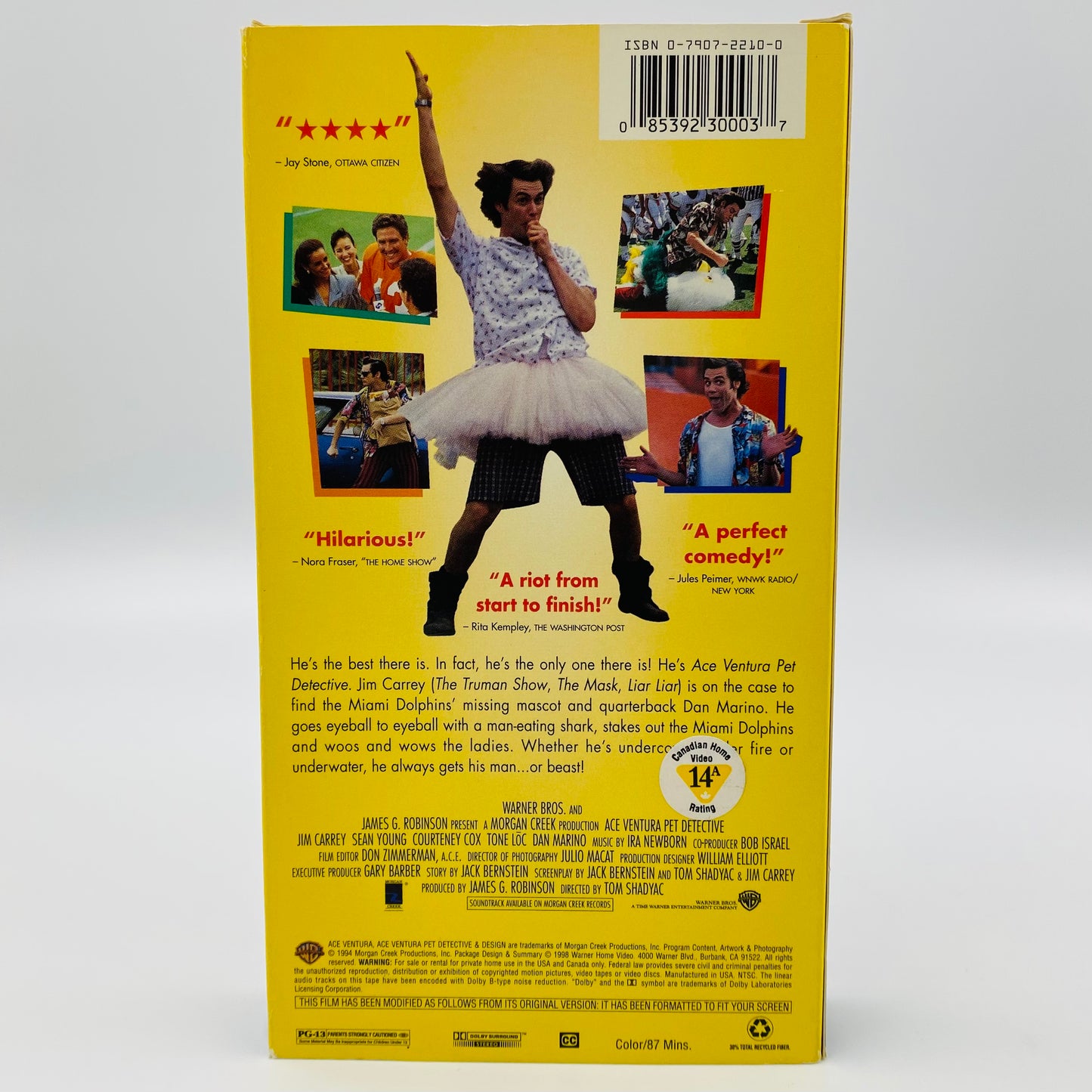 Ace Ventura Pet Detective VHS tape (1994) Warner Home Video