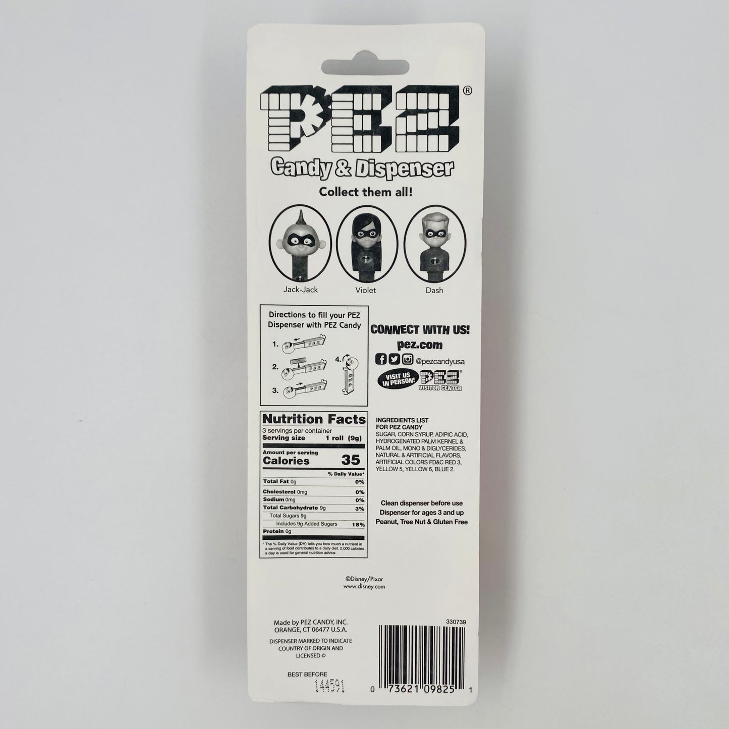 Incredibles 2 Violet PEZ dispenser (2018) carded 7.5 Hungary