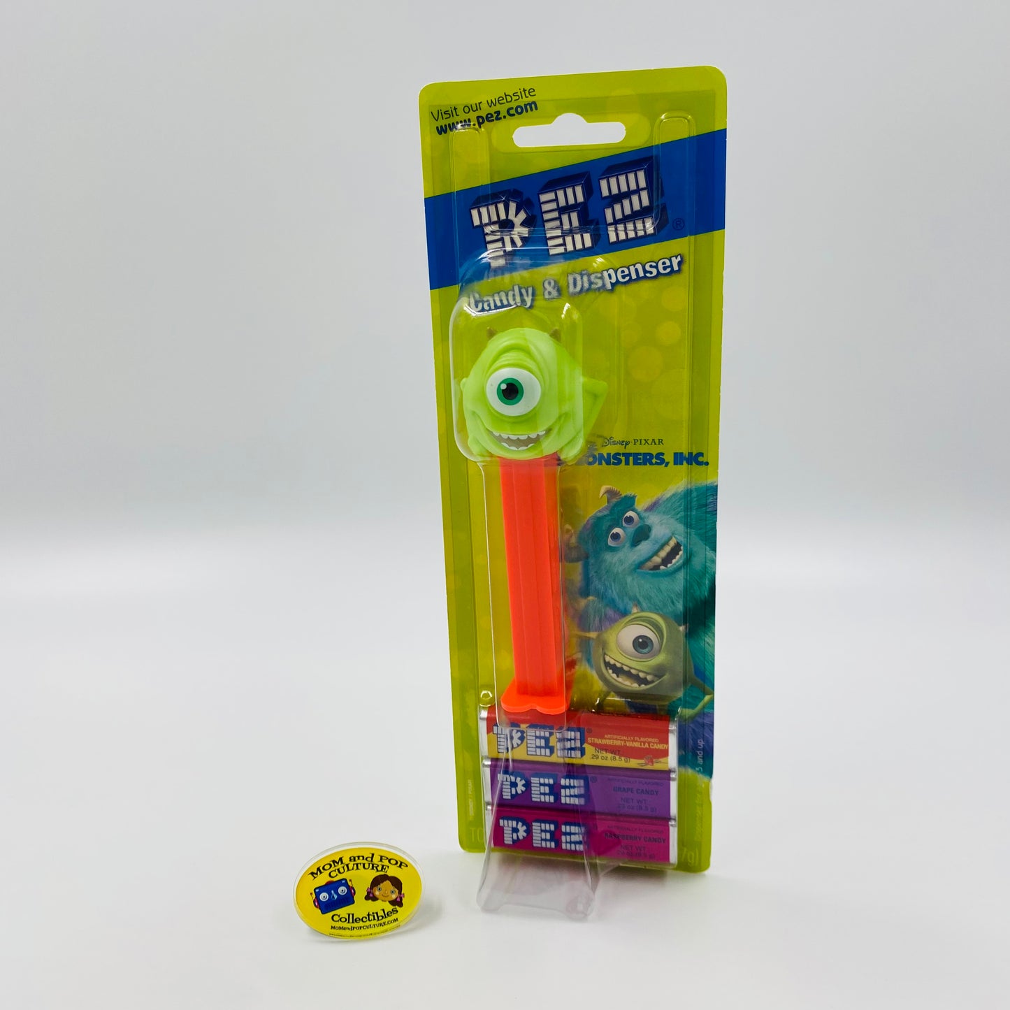 Best of Pixar Monsters, Inc. Mike PEZ dispenser (2007) carded 7.5 Hungary
