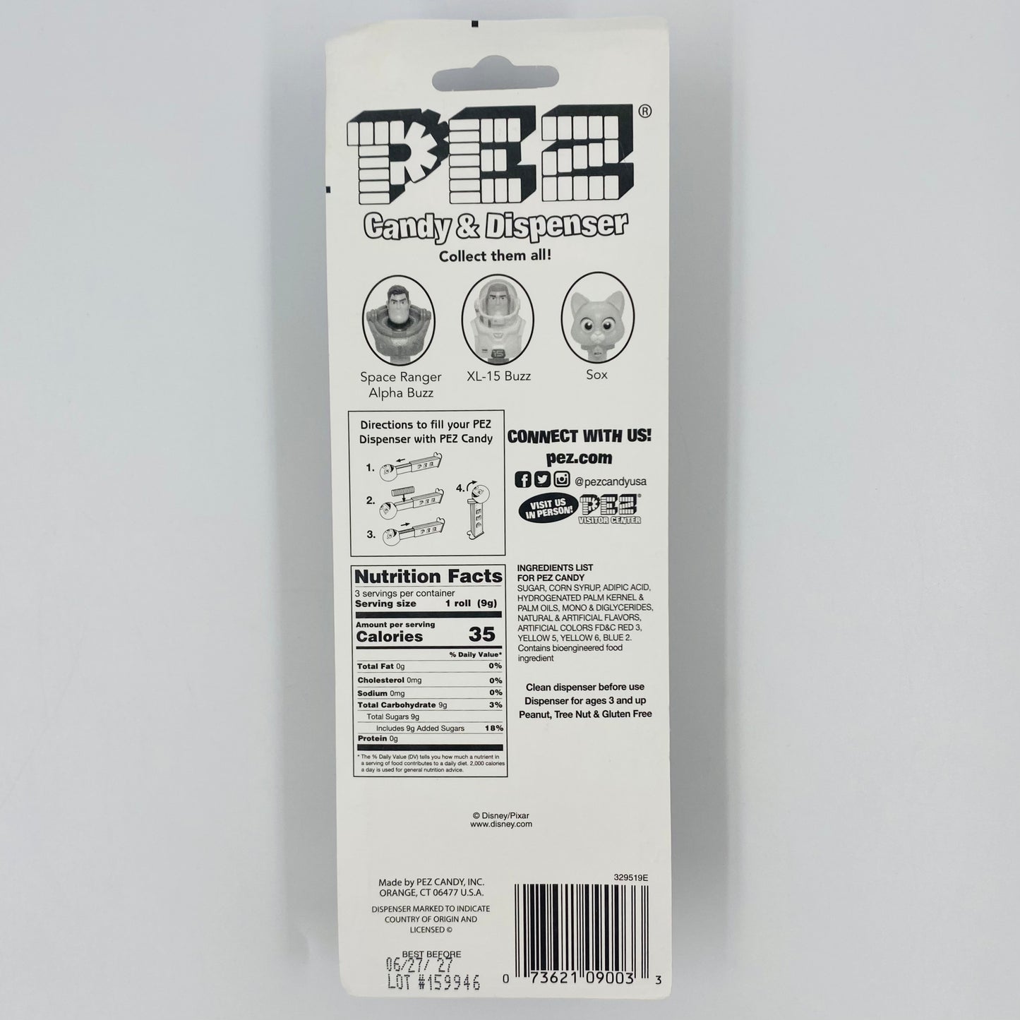 Lightyear Sox PEZ dispenser (2022) carded 7.5 China