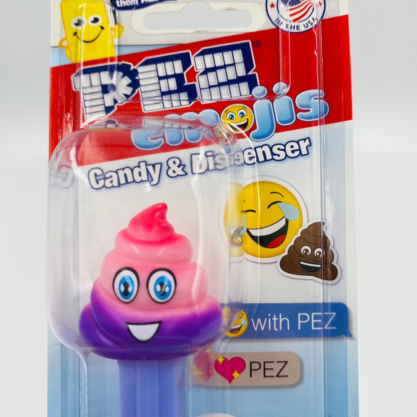 PEZemojis Rainbow Poop PEZ dispenser (2018) carded 7.5 China
