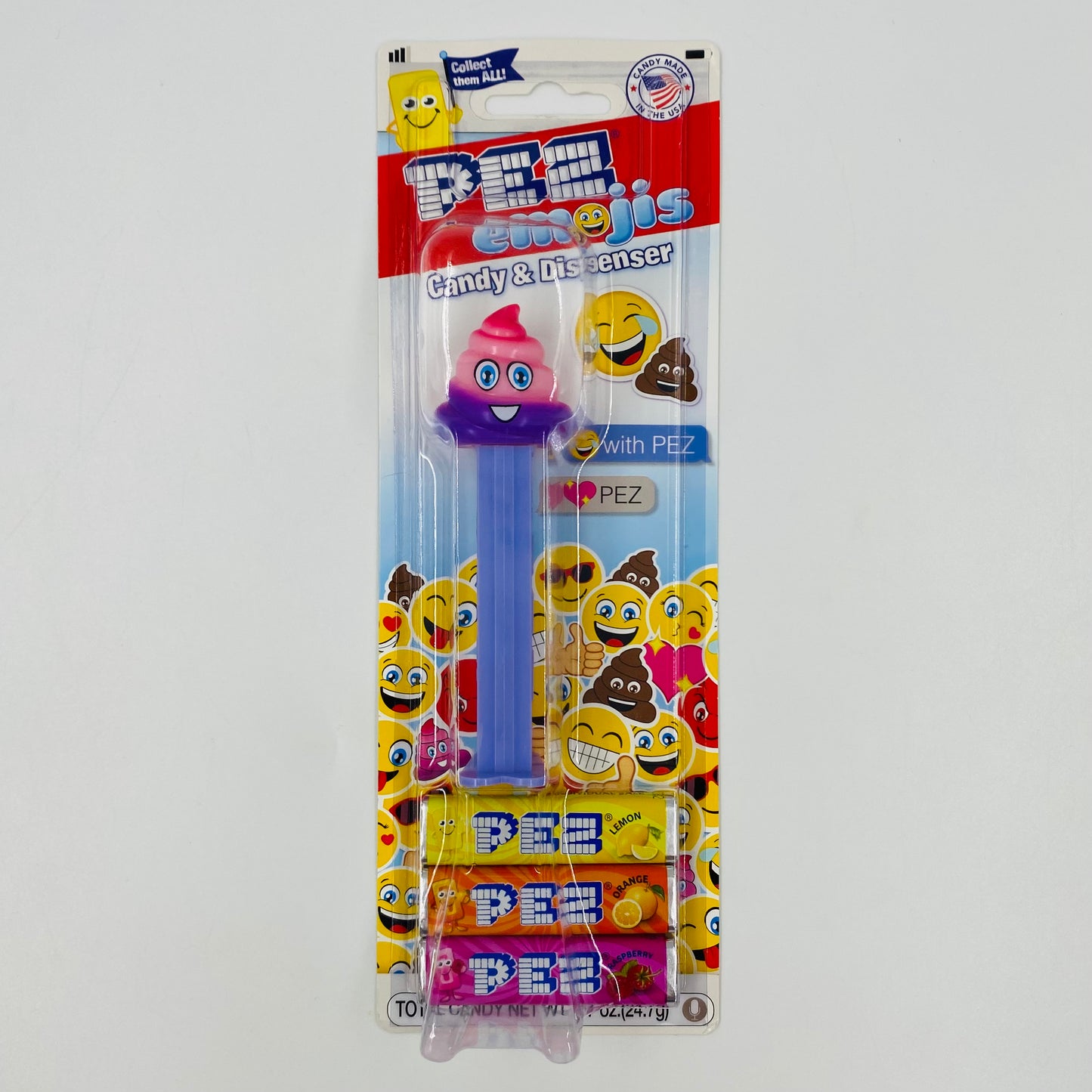 PEZemojis Rainbow Poop PEZ dispenser (2018) carded 7.5 China