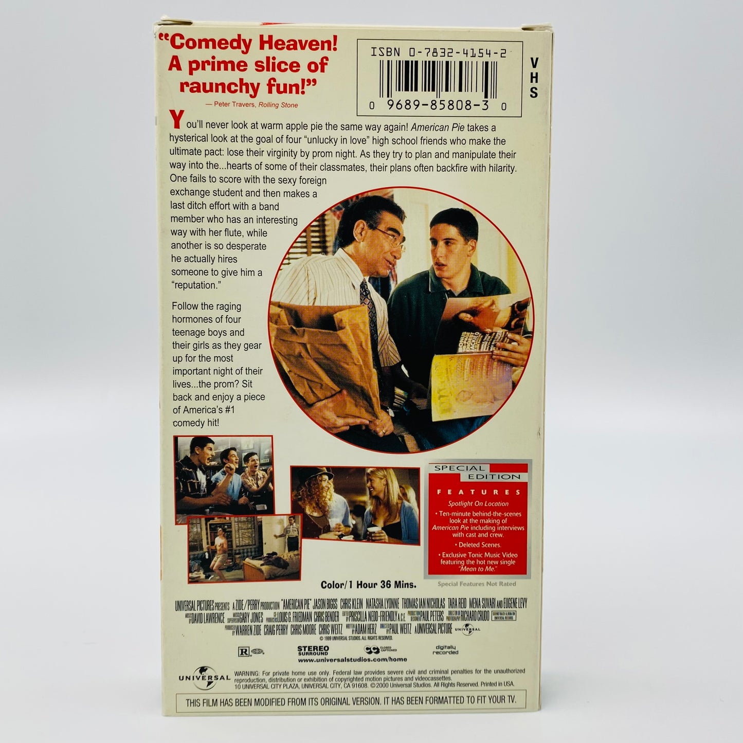 American Pie Special Edition VHS tape (2000) Universal