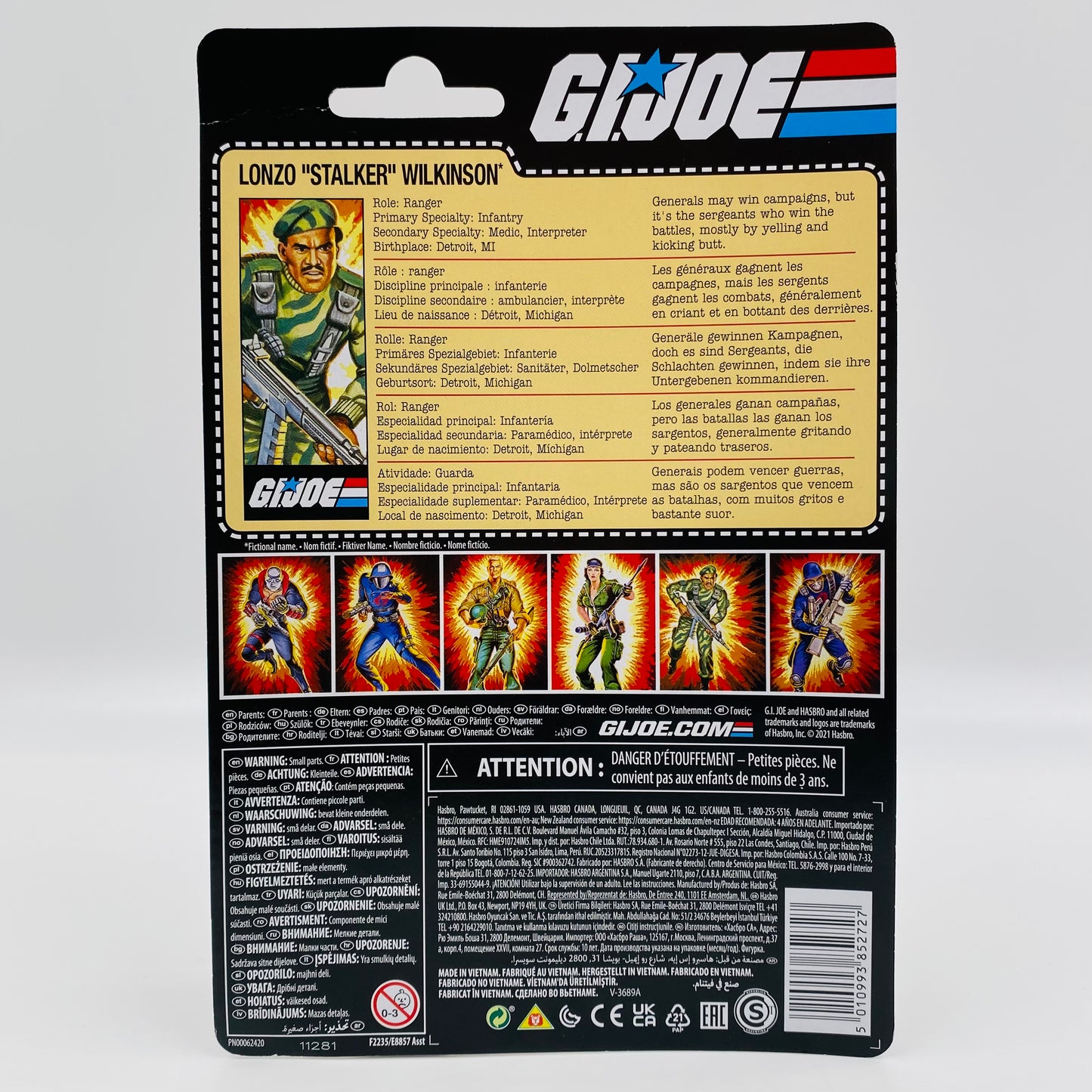 G.I. Joe Retro Lonzo "Stalker" Wilkinson carded 4” action figure (2021) Hasbro