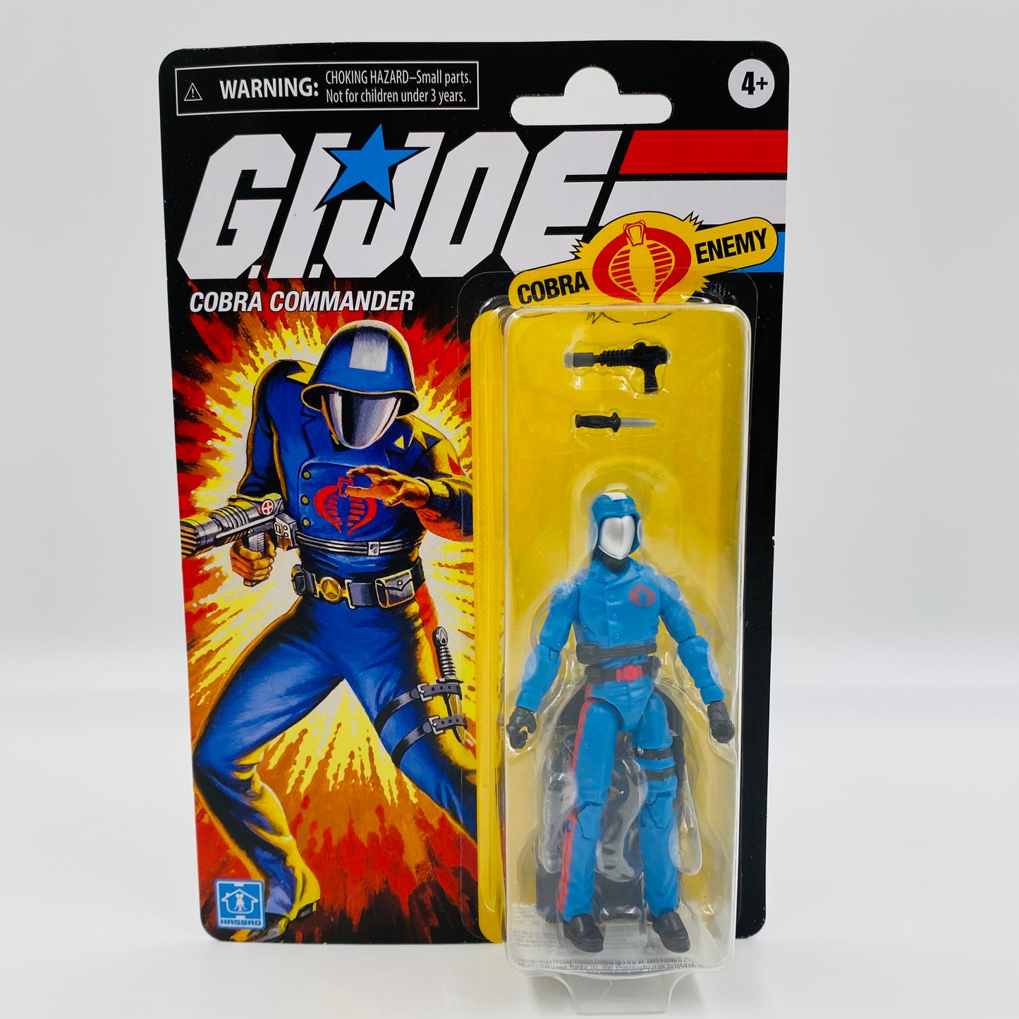 G.I. Joe Retro Cobra Commander carded 4” action figure (2020) Hasbro