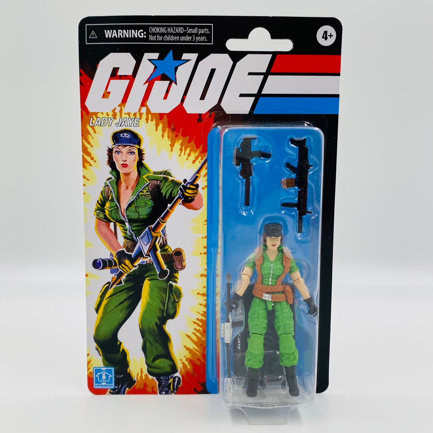 G.I. Joe Retro Lady Jaye carded 4” action figure (2020) Hasbro
