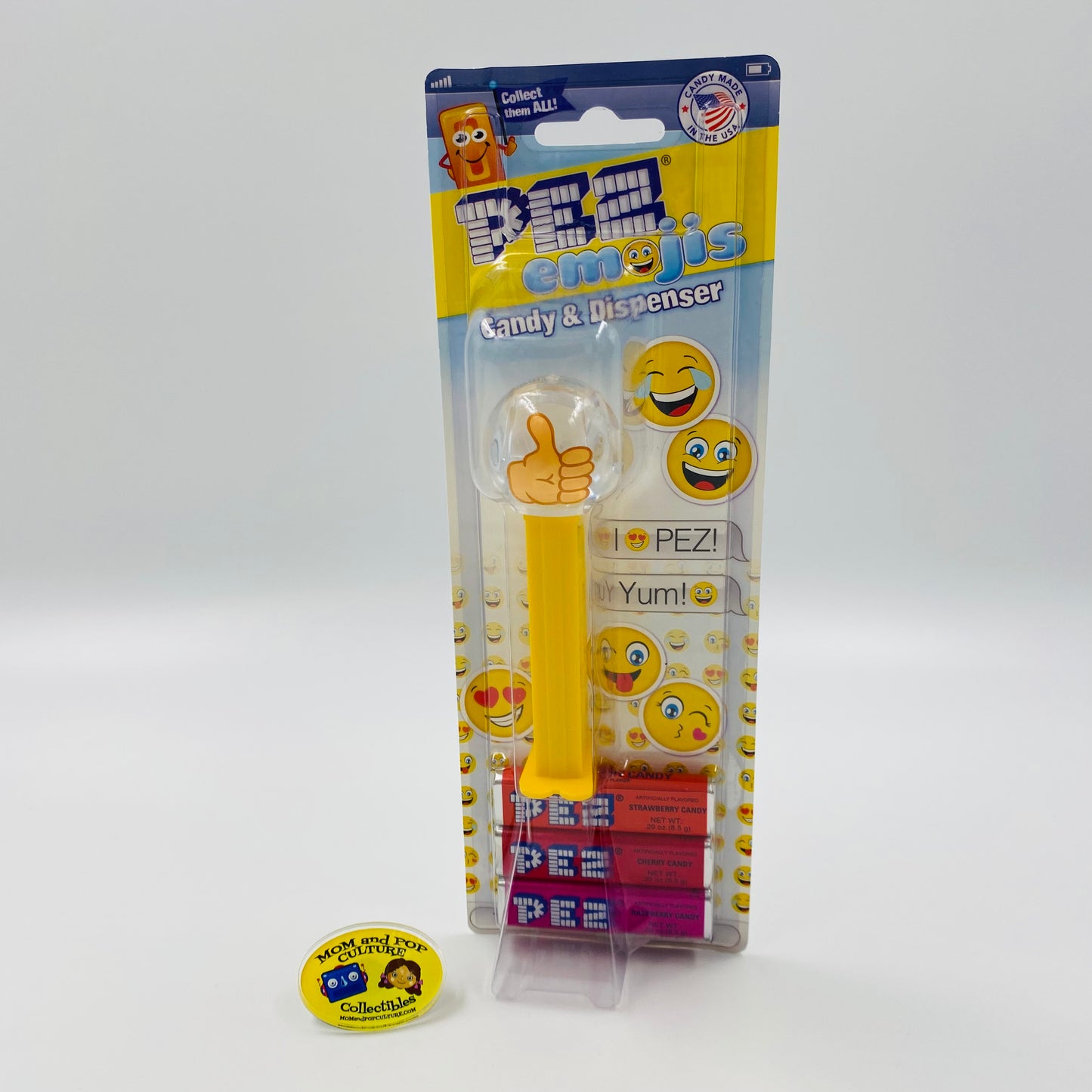 PEZemojis Thumbs Up PEZ dispenser (2018) carded 7.5 Hungary