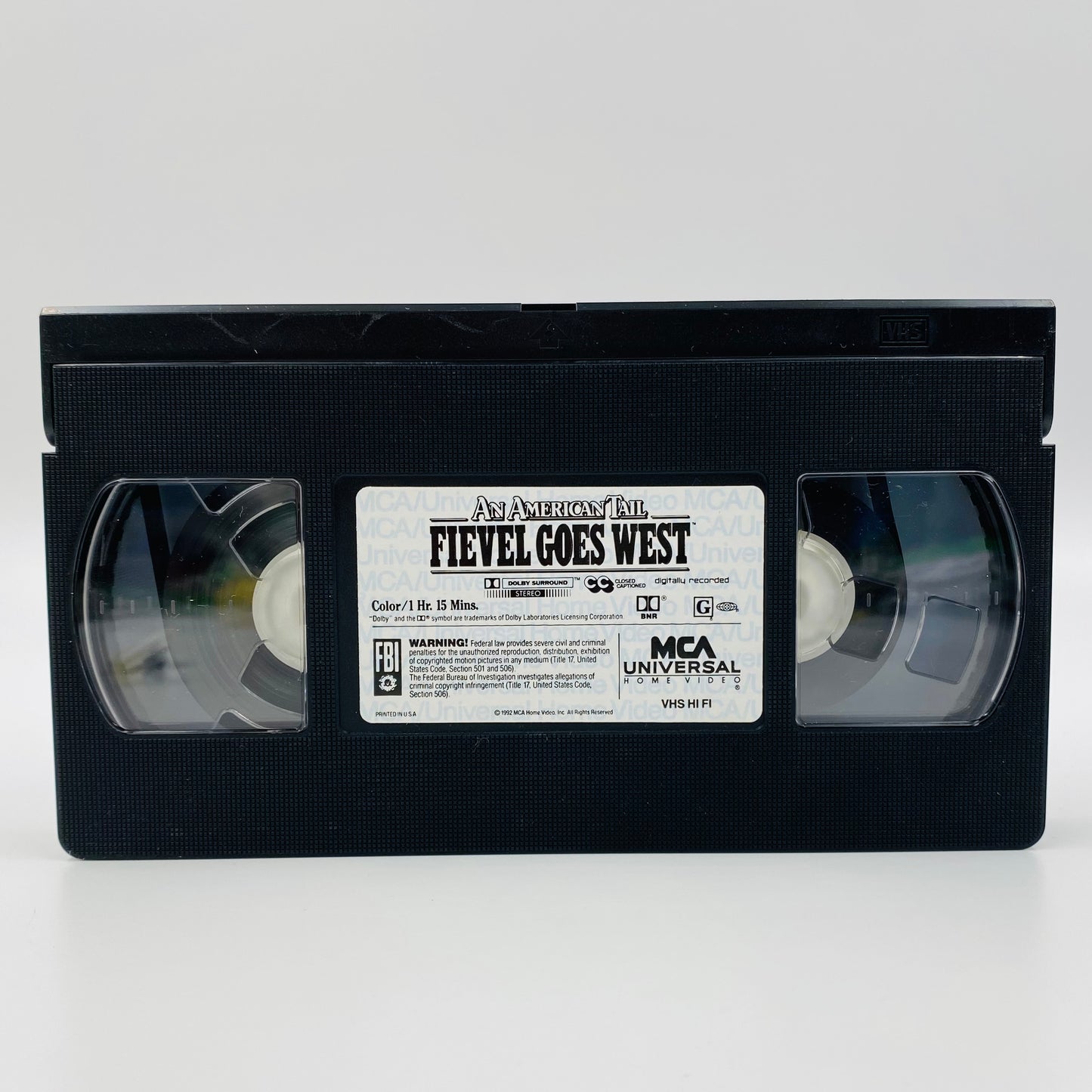 An American Tail Fievel Goes West VHS tape (1992) MCA Universal